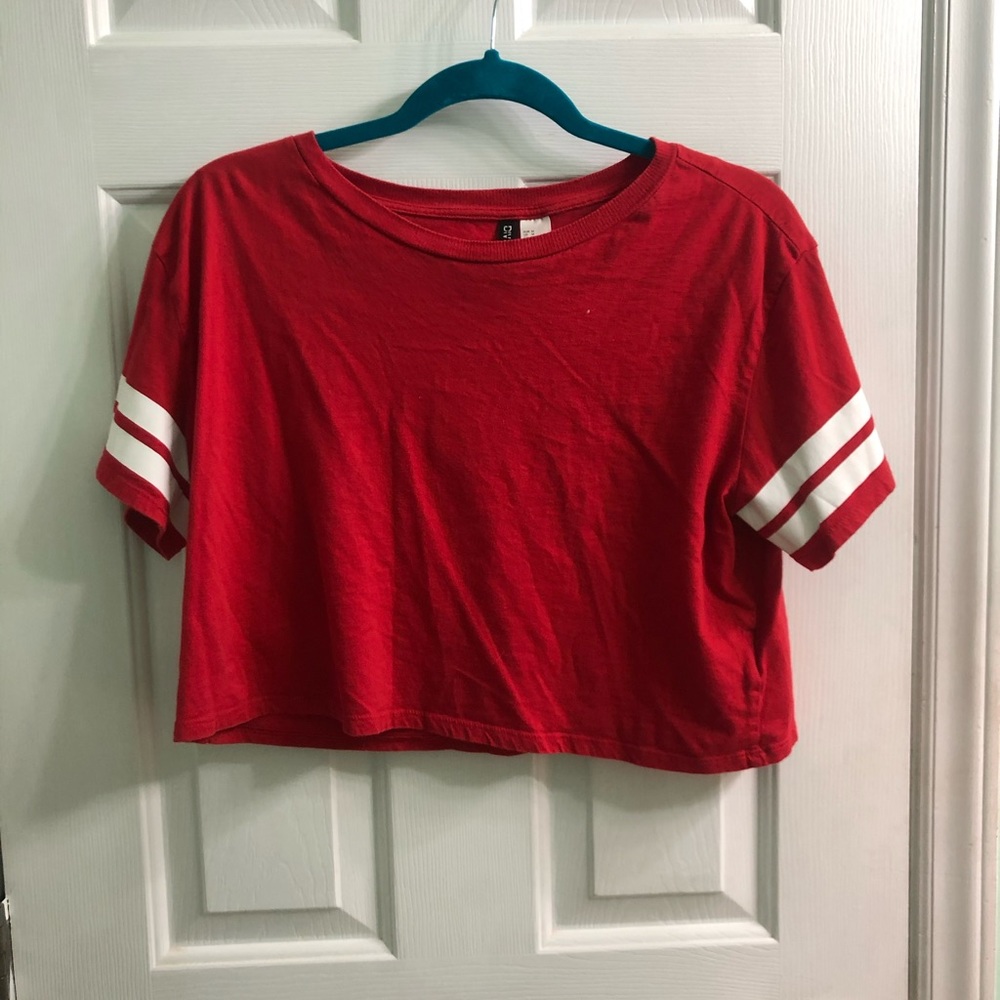 Red crop top